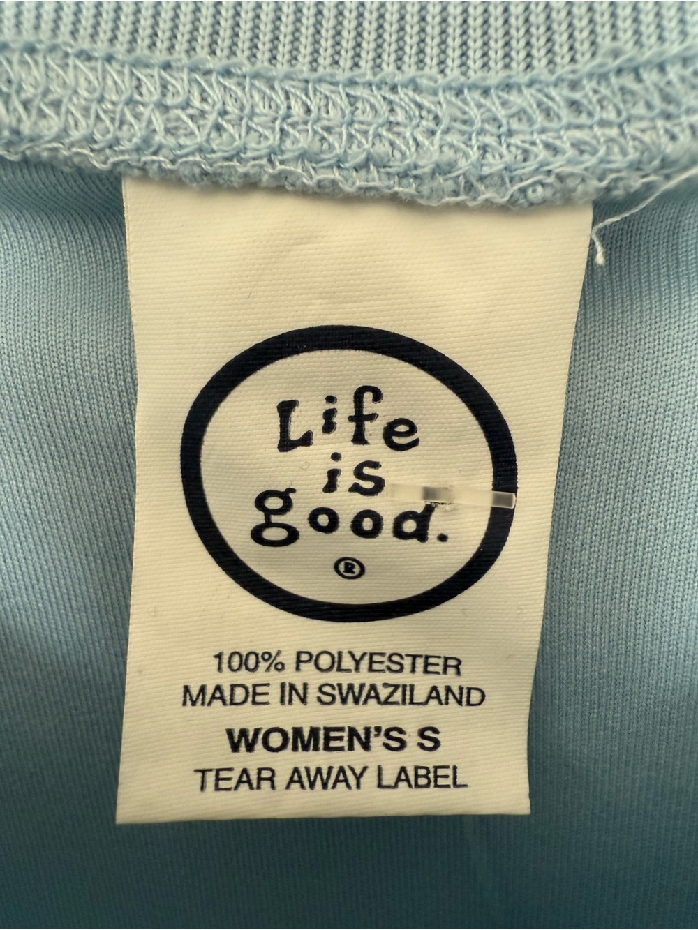 Life Is Good Light Blue Tee with Logo Tag T-shirt - Picture 4 of 12